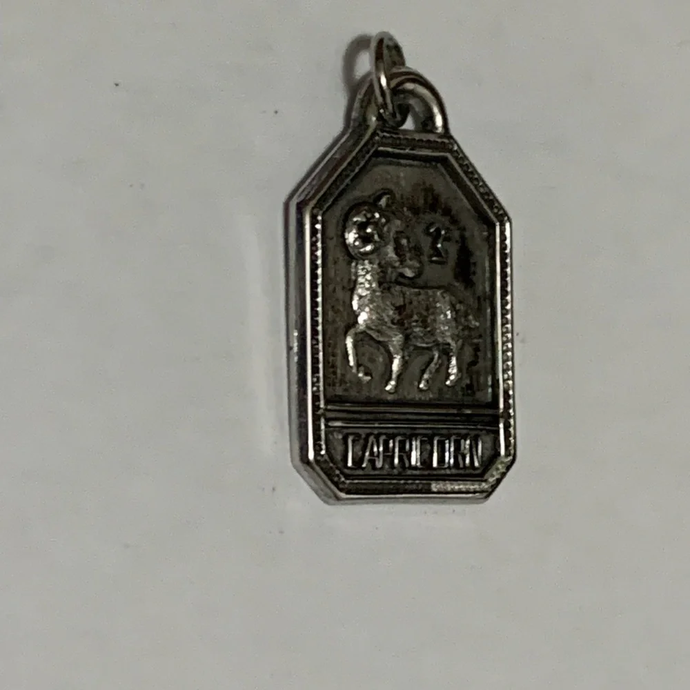 CAPRICORN zodiac pendant-charm with 18” chain New Vintage sterling silver - Picture 9 of 10